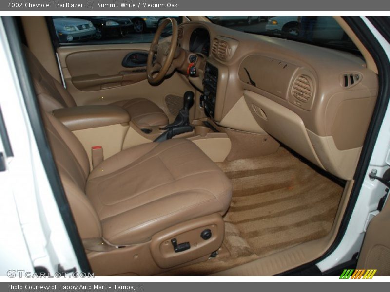 Summit White / Medium Oak 2002 Chevrolet TrailBlazer LT