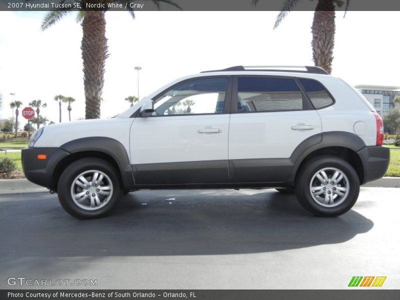 Nordic White / Gray 2007 Hyundai Tucson SE