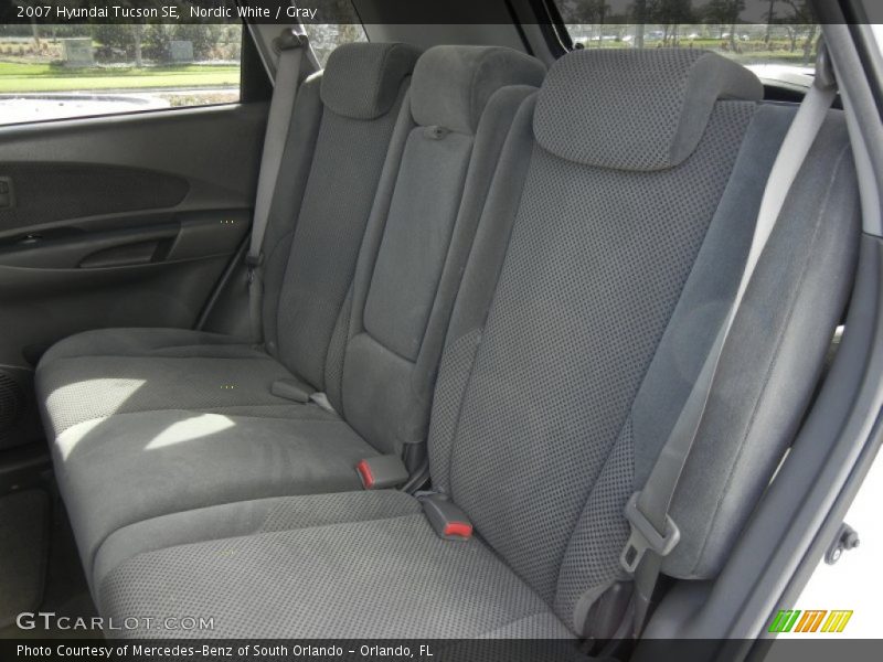 Nordic White / Gray 2007 Hyundai Tucson SE