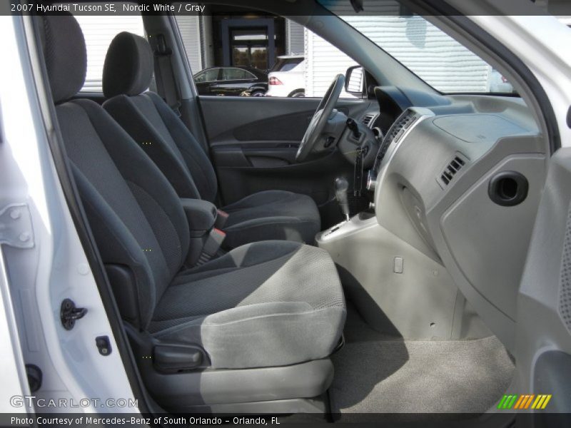 Nordic White / Gray 2007 Hyundai Tucson SE