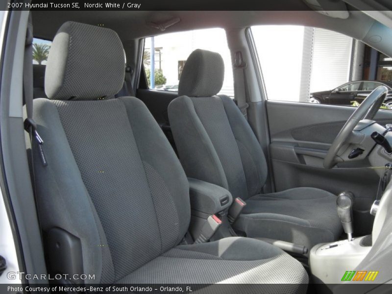 Nordic White / Gray 2007 Hyundai Tucson SE