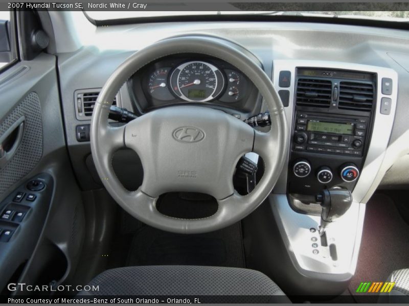 Nordic White / Gray 2007 Hyundai Tucson SE
