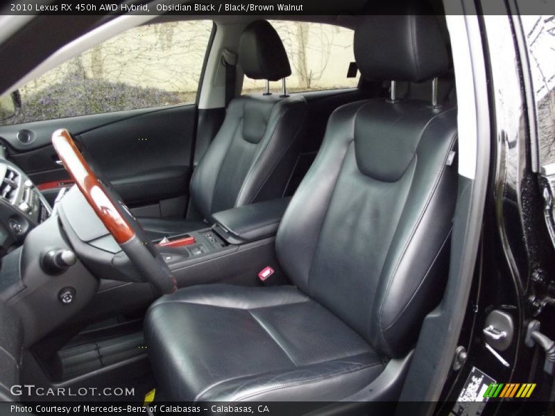  2010 RX 450h AWD Hybrid Black/Brown Walnut Interior