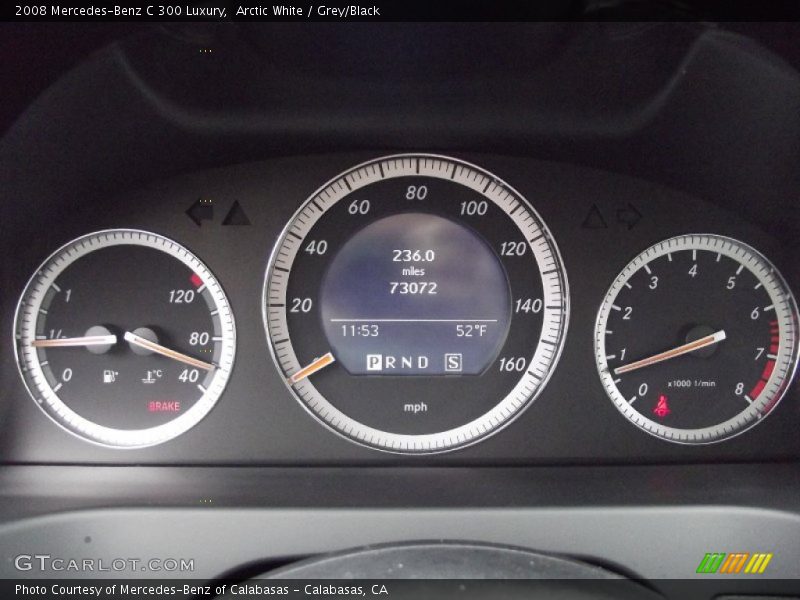 Arctic White / Grey/Black 2008 Mercedes-Benz C 300 Luxury