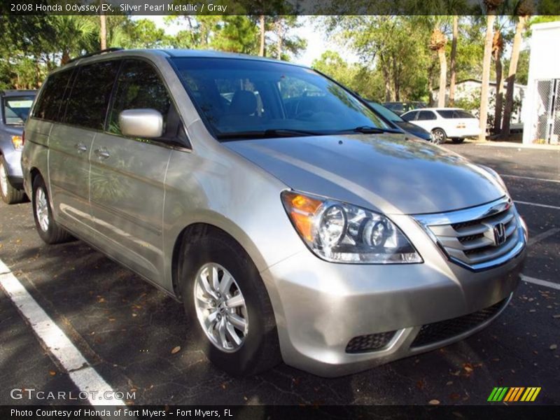 Silver Pearl Metallic / Gray 2008 Honda Odyssey EX