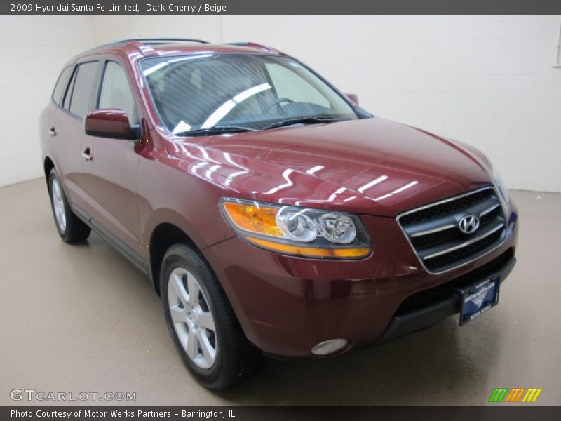 Dark Cherry / Beige 2009 Hyundai Santa Fe Limited