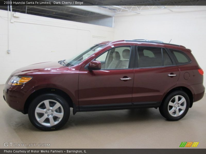 Dark Cherry / Beige 2009 Hyundai Santa Fe Limited