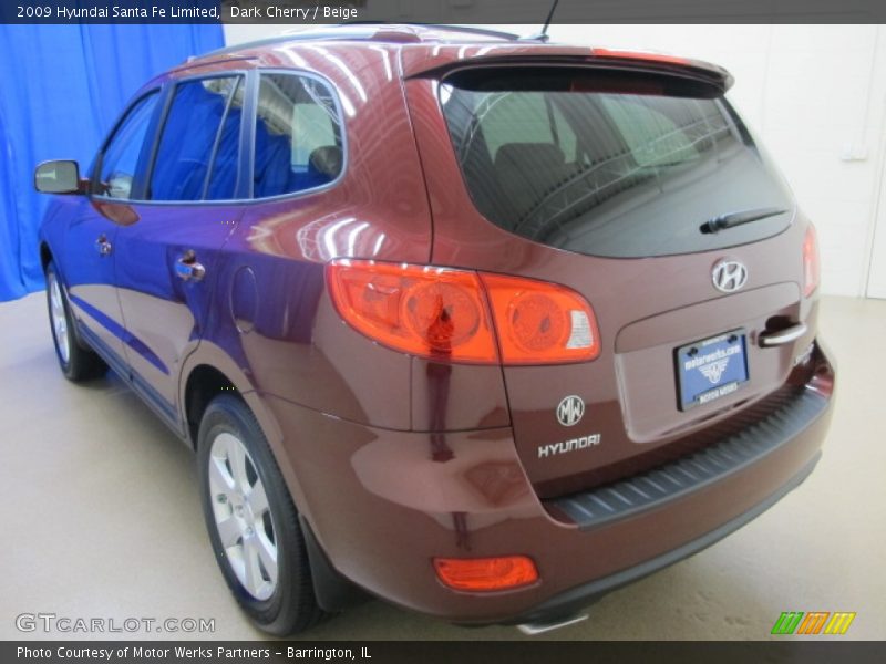 Dark Cherry / Beige 2009 Hyundai Santa Fe Limited