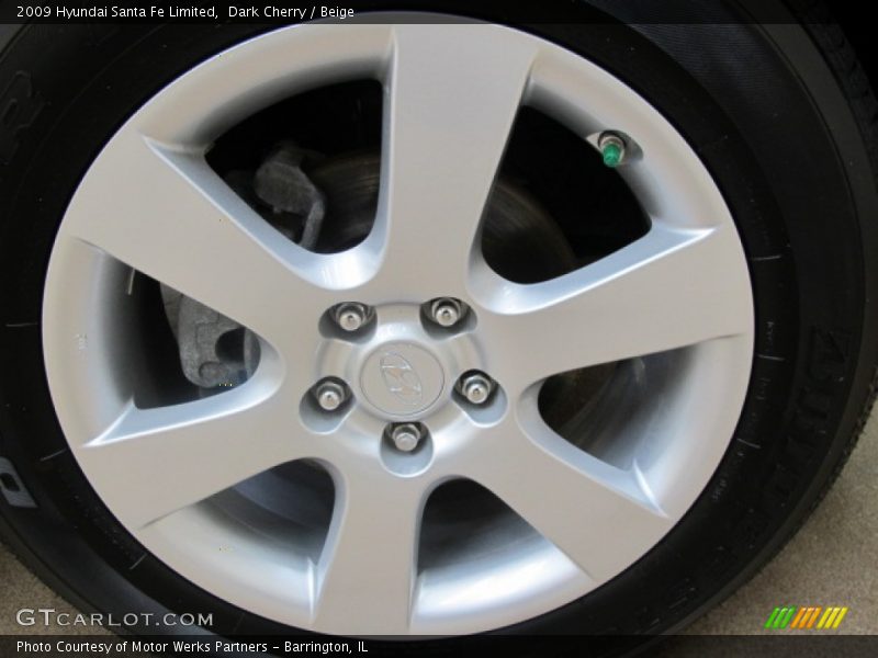 Dark Cherry / Beige 2009 Hyundai Santa Fe Limited