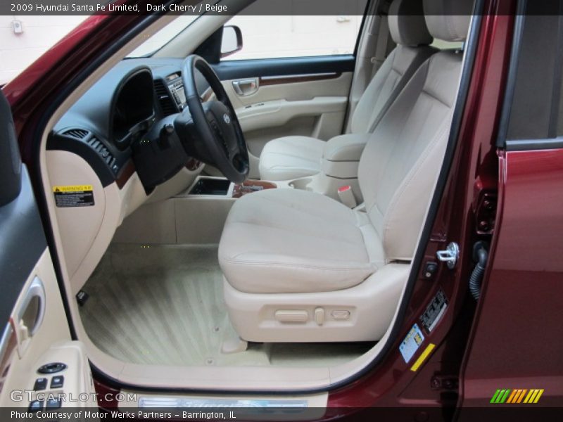Dark Cherry / Beige 2009 Hyundai Santa Fe Limited