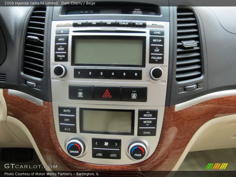 Dark Cherry / Beige 2009 Hyundai Santa Fe Limited