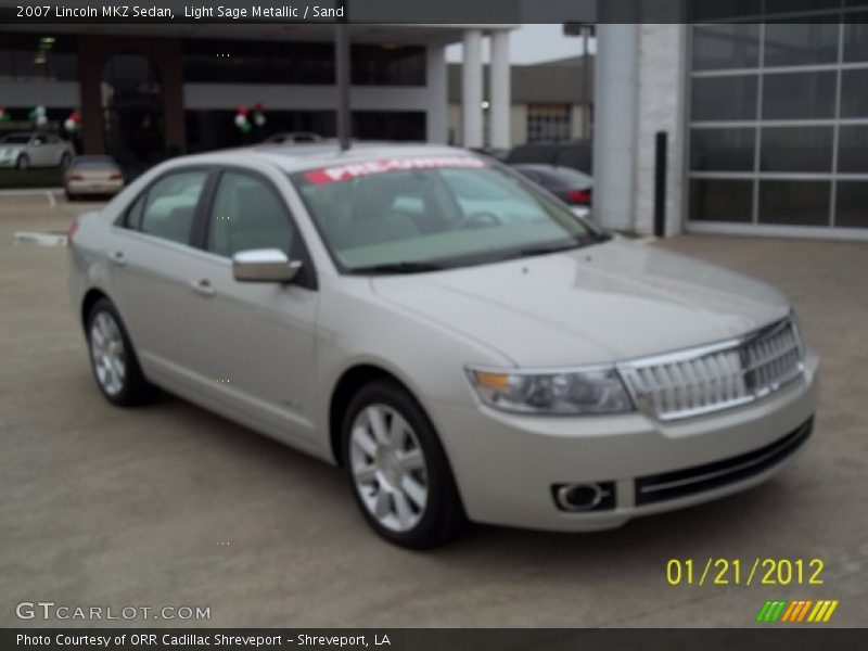 Light Sage Metallic / Sand 2007 Lincoln MKZ Sedan