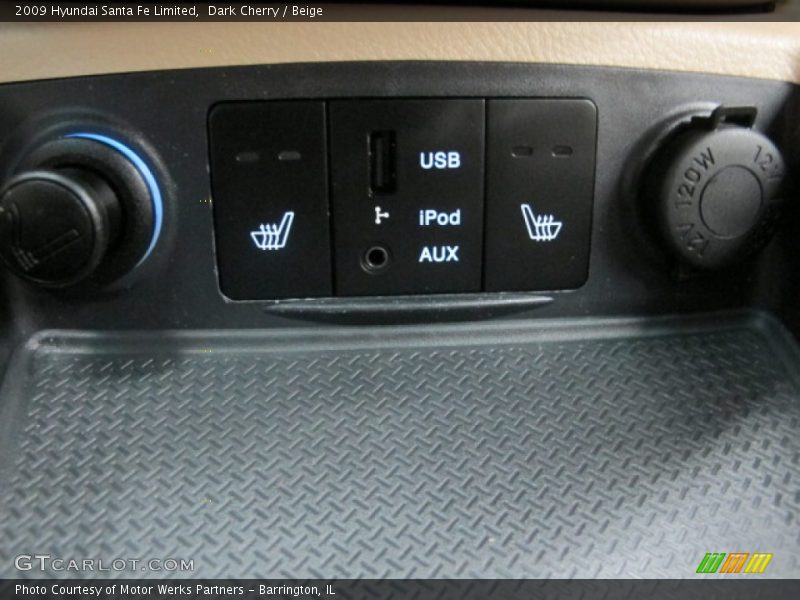 Dark Cherry / Beige 2009 Hyundai Santa Fe Limited