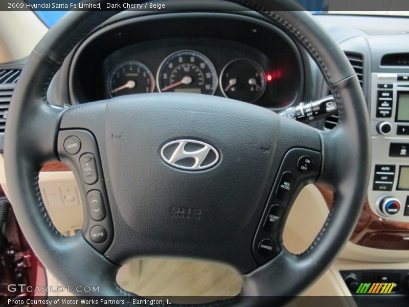 Dark Cherry / Beige 2009 Hyundai Santa Fe Limited
