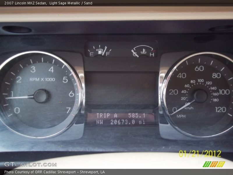 Light Sage Metallic / Sand 2007 Lincoln MKZ Sedan