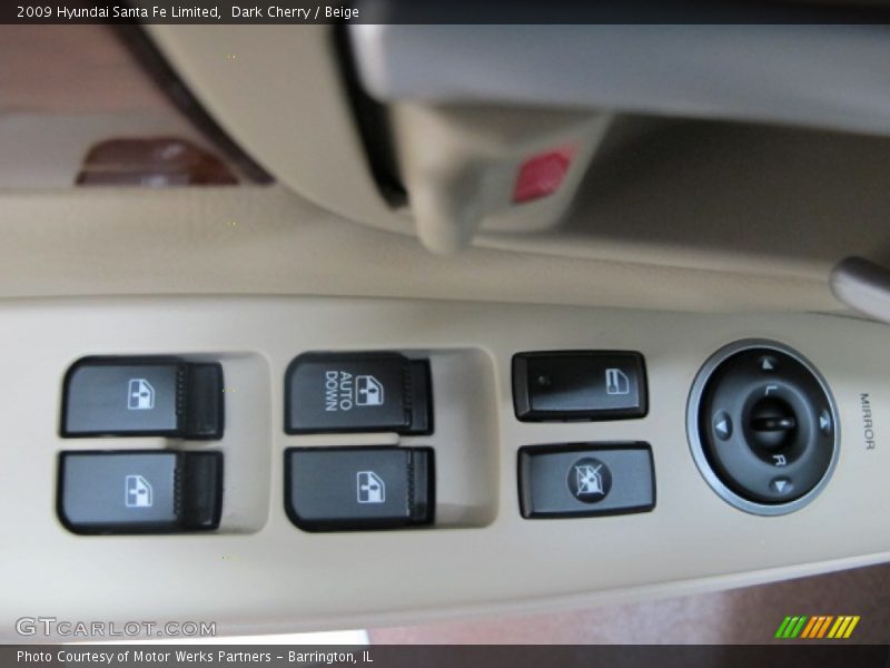 Dark Cherry / Beige 2009 Hyundai Santa Fe Limited