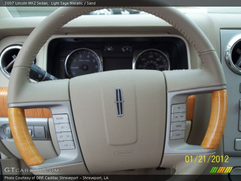Light Sage Metallic / Sand 2007 Lincoln MKZ Sedan