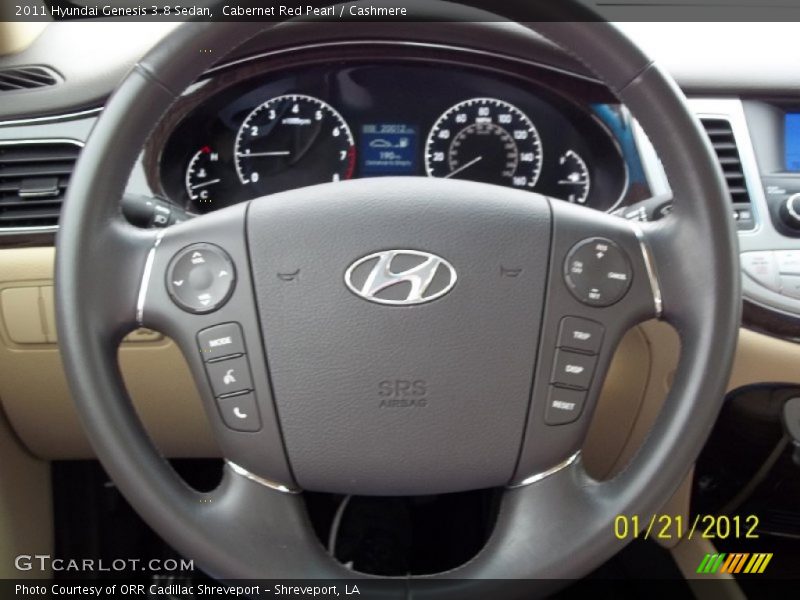 Cabernet Red Pearl / Cashmere 2011 Hyundai Genesis 3.8 Sedan