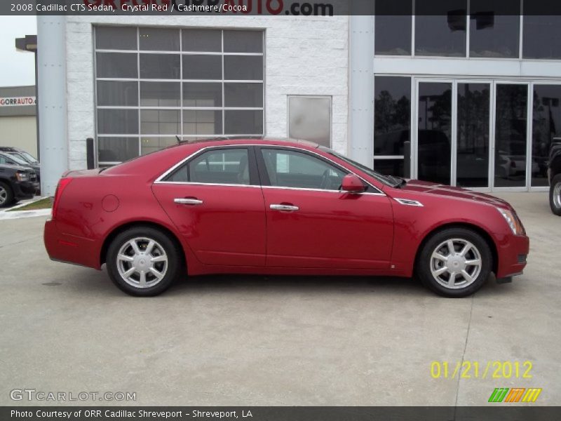 Crystal Red / Cashmere/Cocoa 2008 Cadillac CTS Sedan