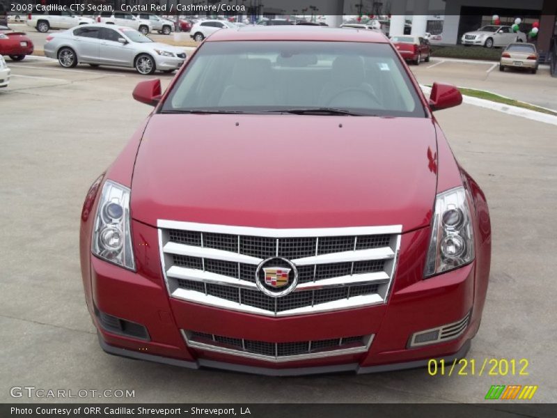 Crystal Red / Cashmere/Cocoa 2008 Cadillac CTS Sedan