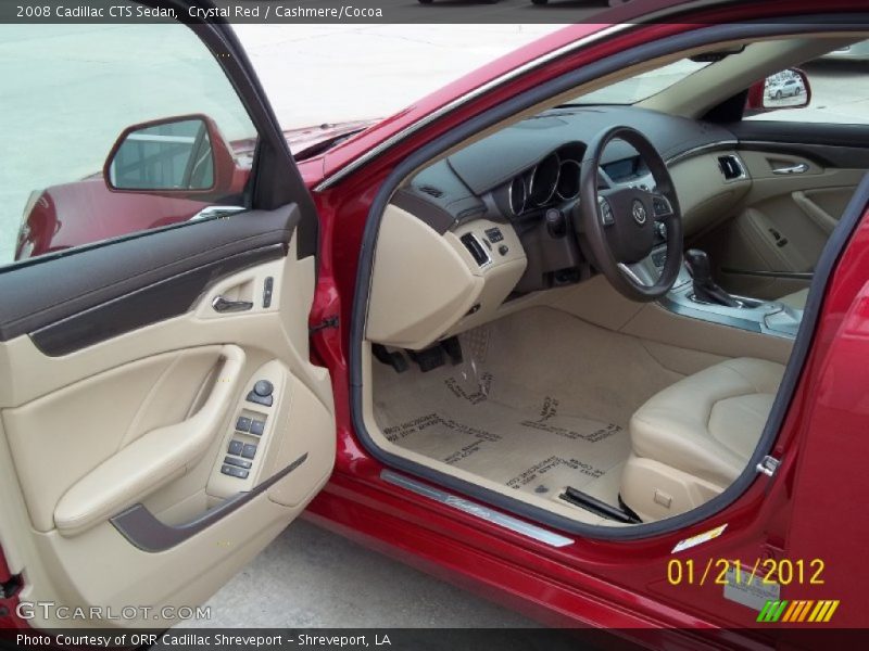 Crystal Red / Cashmere/Cocoa 2008 Cadillac CTS Sedan