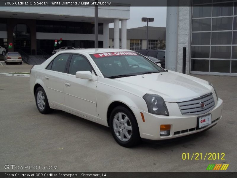 White Diamond / Light Gray/Ebony 2006 Cadillac CTS Sedan