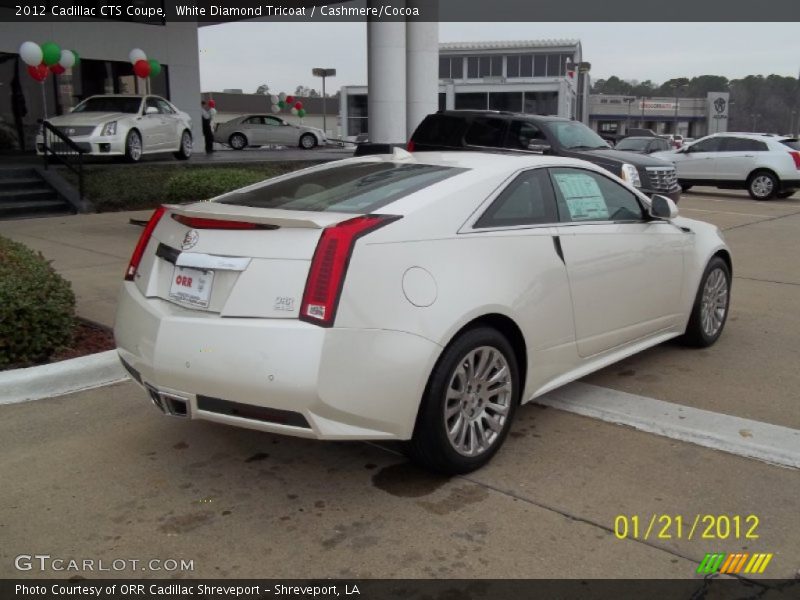White Diamond Tricoat / Cashmere/Cocoa 2012 Cadillac CTS Coupe