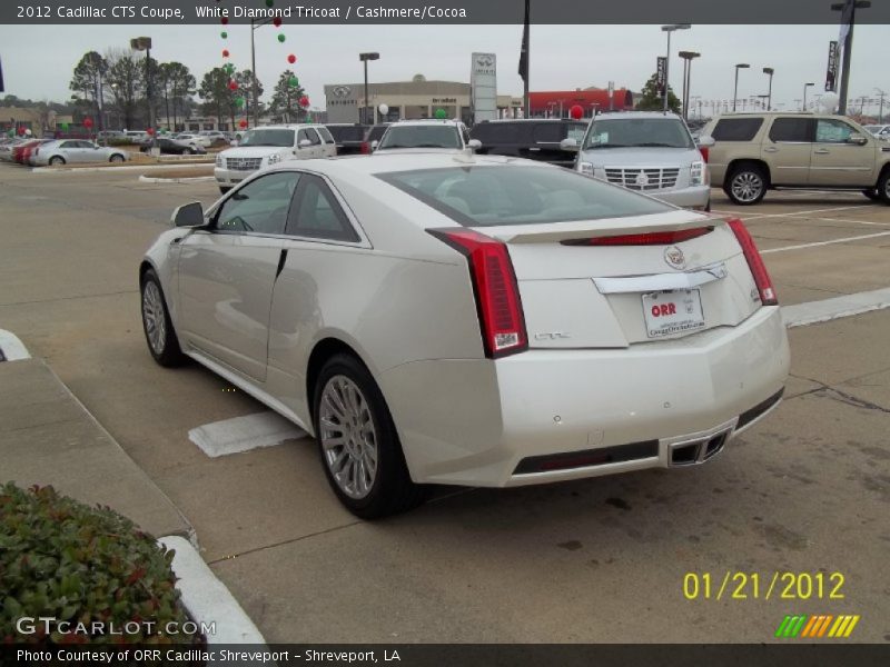 White Diamond Tricoat / Cashmere/Cocoa 2012 Cadillac CTS Coupe