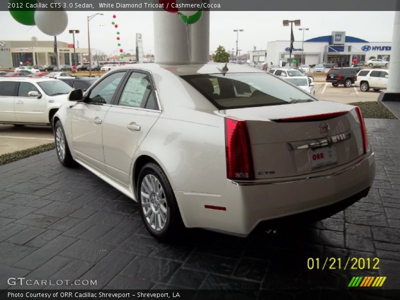 White Diamond Tricoat / Cashmere/Cocoa 2012 Cadillac CTS 3.0 Sedan
