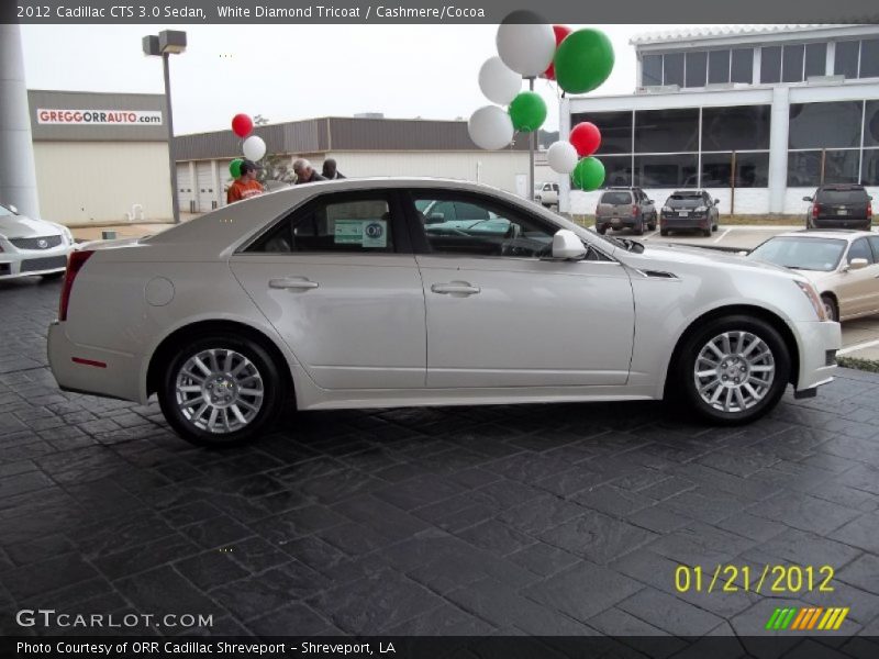 White Diamond Tricoat / Cashmere/Cocoa 2012 Cadillac CTS 3.0 Sedan