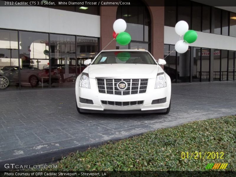 White Diamond Tricoat / Cashmere/Cocoa 2012 Cadillac CTS 3.0 Sedan