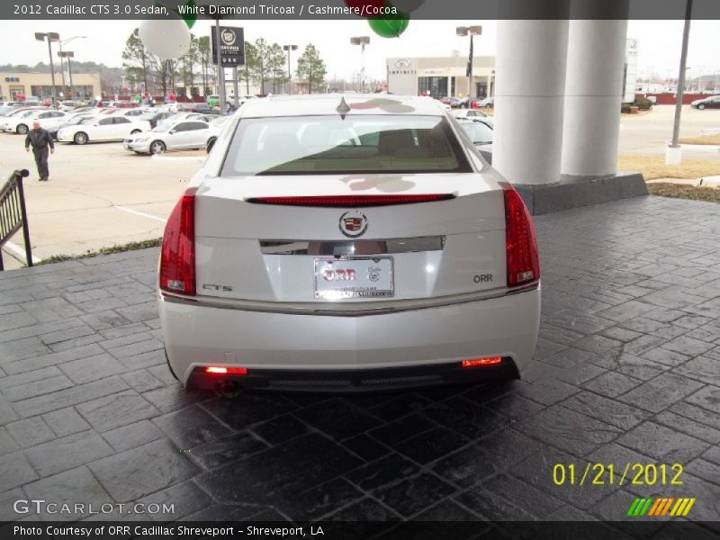 White Diamond Tricoat / Cashmere/Cocoa 2012 Cadillac CTS 3.0 Sedan
