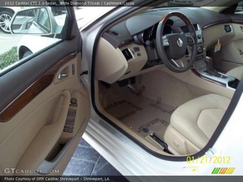 White Diamond Tricoat / Cashmere/Cocoa 2012 Cadillac CTS 3.0 Sedan
