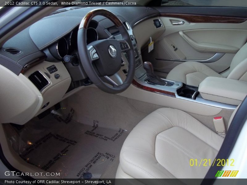 White Diamond Tricoat / Cashmere/Cocoa 2012 Cadillac CTS 3.0 Sedan