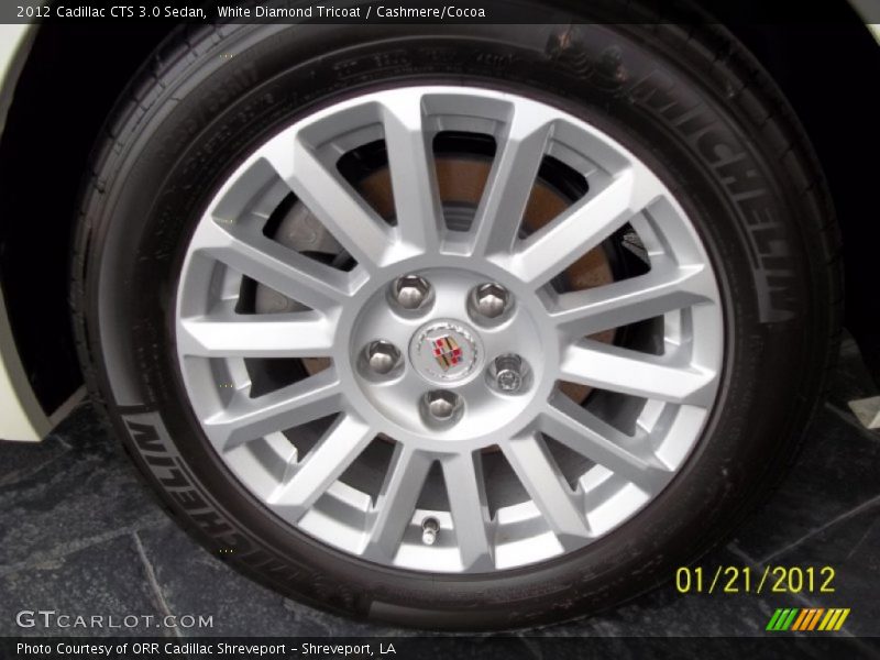 White Diamond Tricoat / Cashmere/Cocoa 2012 Cadillac CTS 3.0 Sedan
