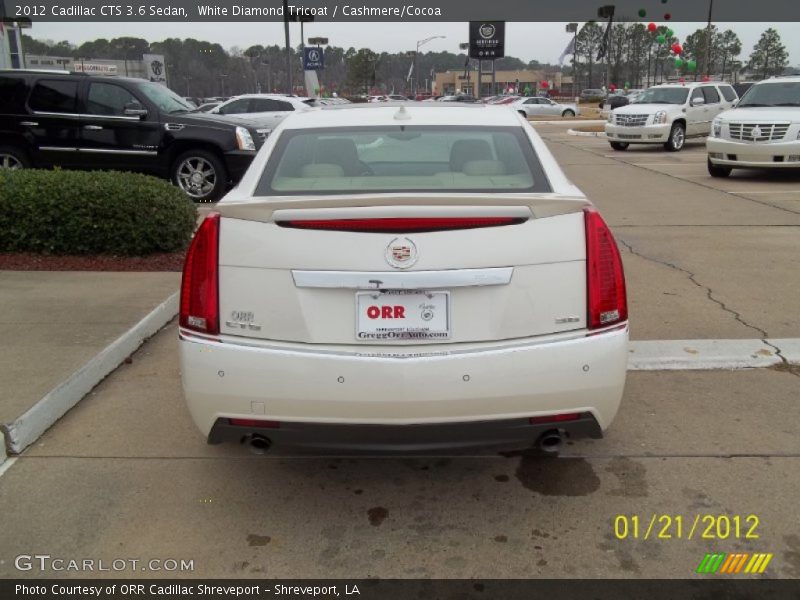 White Diamond Tricoat / Cashmere/Cocoa 2012 Cadillac CTS 3.6 Sedan