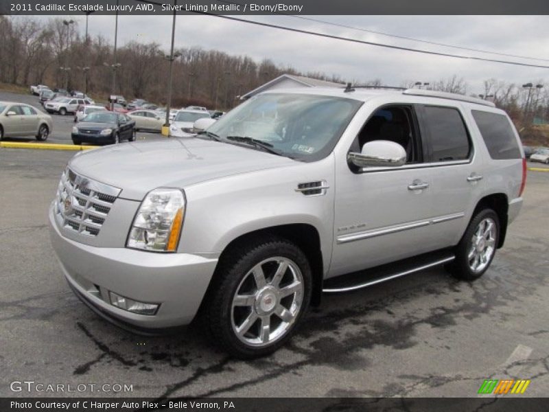 Silver Lining Metallic / Ebony/Ebony 2011 Cadillac Escalade Luxury AWD