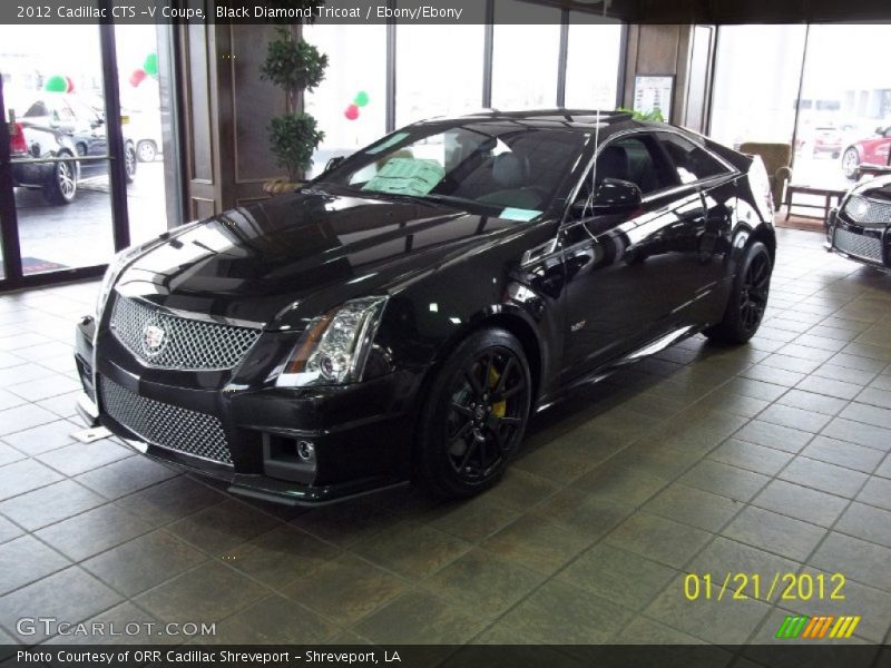 Black Diamond Tricoat / Ebony/Ebony 2012 Cadillac CTS -V Coupe