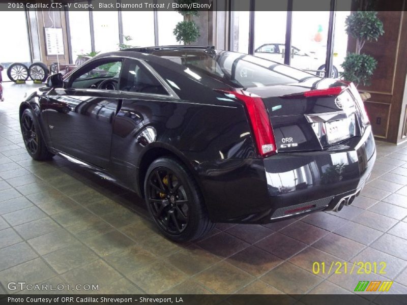 Black Diamond Tricoat / Ebony/Ebony 2012 Cadillac CTS -V Coupe