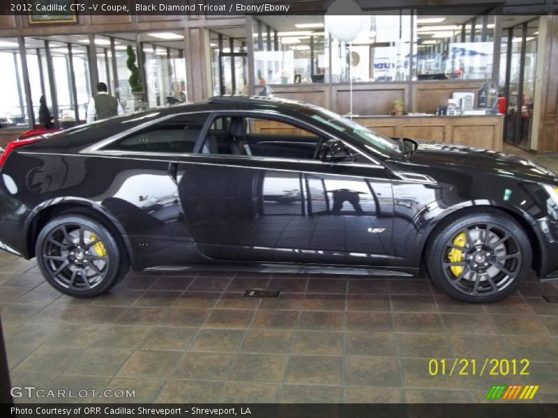 Black Diamond Tricoat / Ebony/Ebony 2012 Cadillac CTS -V Coupe