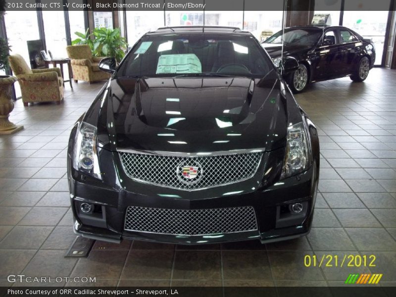 Black Diamond Tricoat / Ebony/Ebony 2012 Cadillac CTS -V Coupe