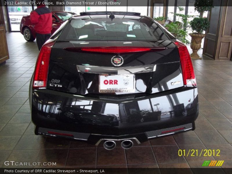 Black Diamond Tricoat / Ebony/Ebony 2012 Cadillac CTS -V Coupe