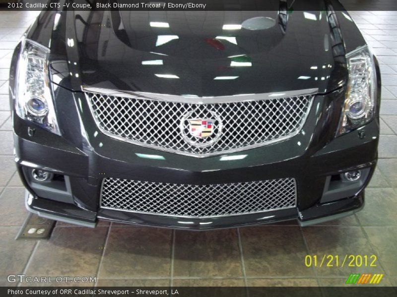 Black Diamond Tricoat / Ebony/Ebony 2012 Cadillac CTS -V Coupe