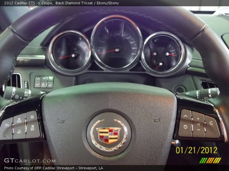 Black Diamond Tricoat / Ebony/Ebony 2012 Cadillac CTS -V Coupe