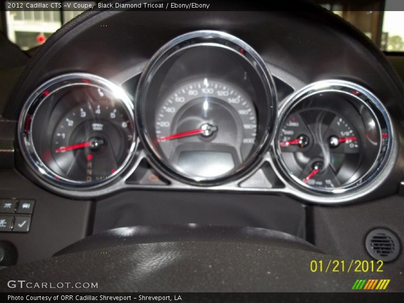 Black Diamond Tricoat / Ebony/Ebony 2012 Cadillac CTS -V Coupe