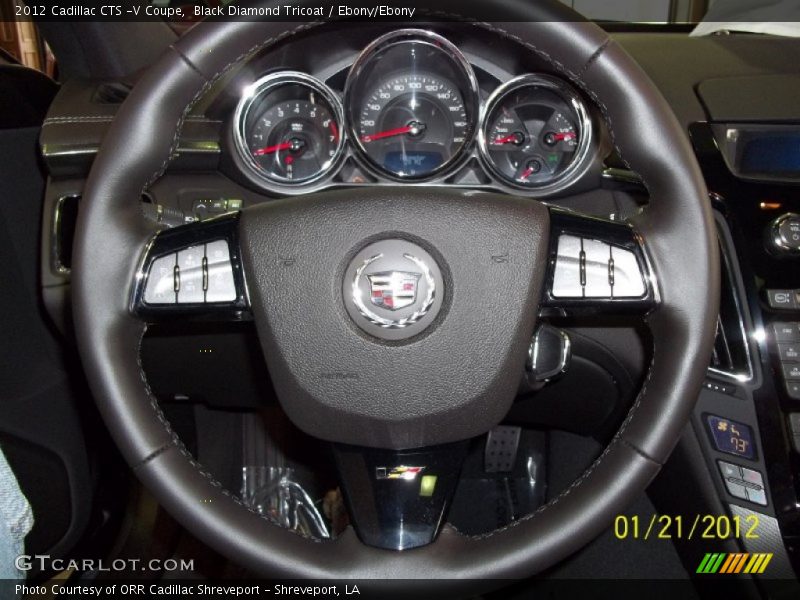 Black Diamond Tricoat / Ebony/Ebony 2012 Cadillac CTS -V Coupe