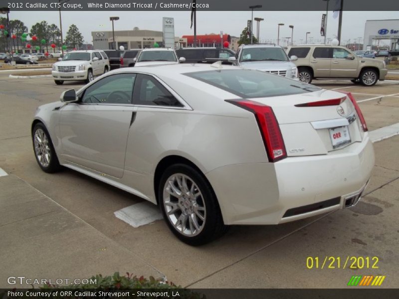 White Diamond Tricoat / Cashmere/Cocoa 2012 Cadillac CTS Coupe