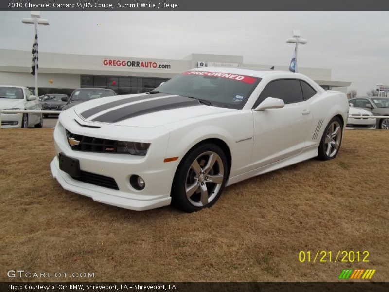 Summit White / Beige 2010 Chevrolet Camaro SS/RS Coupe