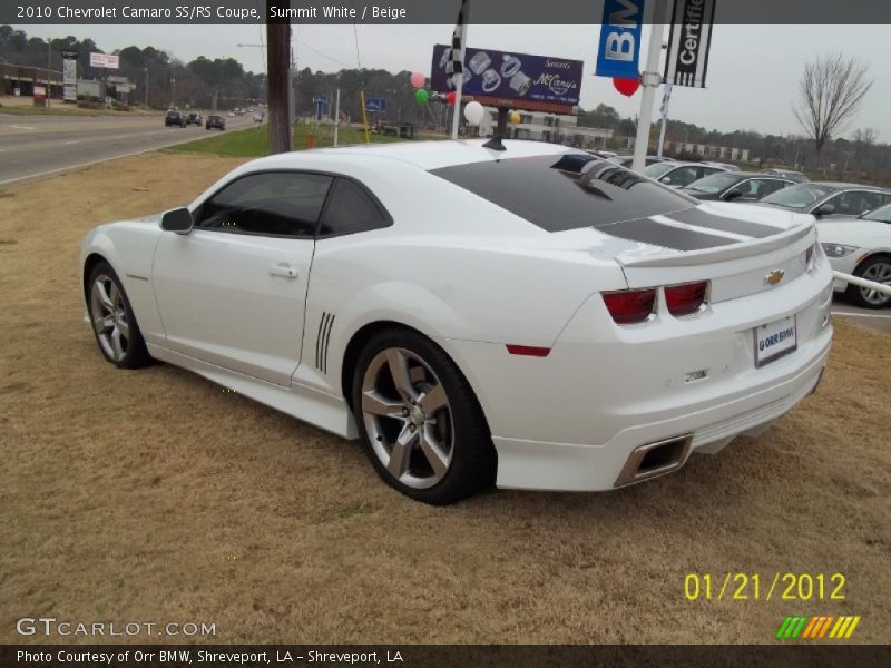 Summit White / Beige 2010 Chevrolet Camaro SS/RS Coupe