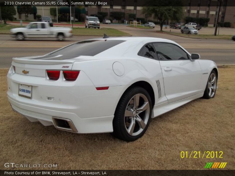 Summit White / Beige 2010 Chevrolet Camaro SS/RS Coupe